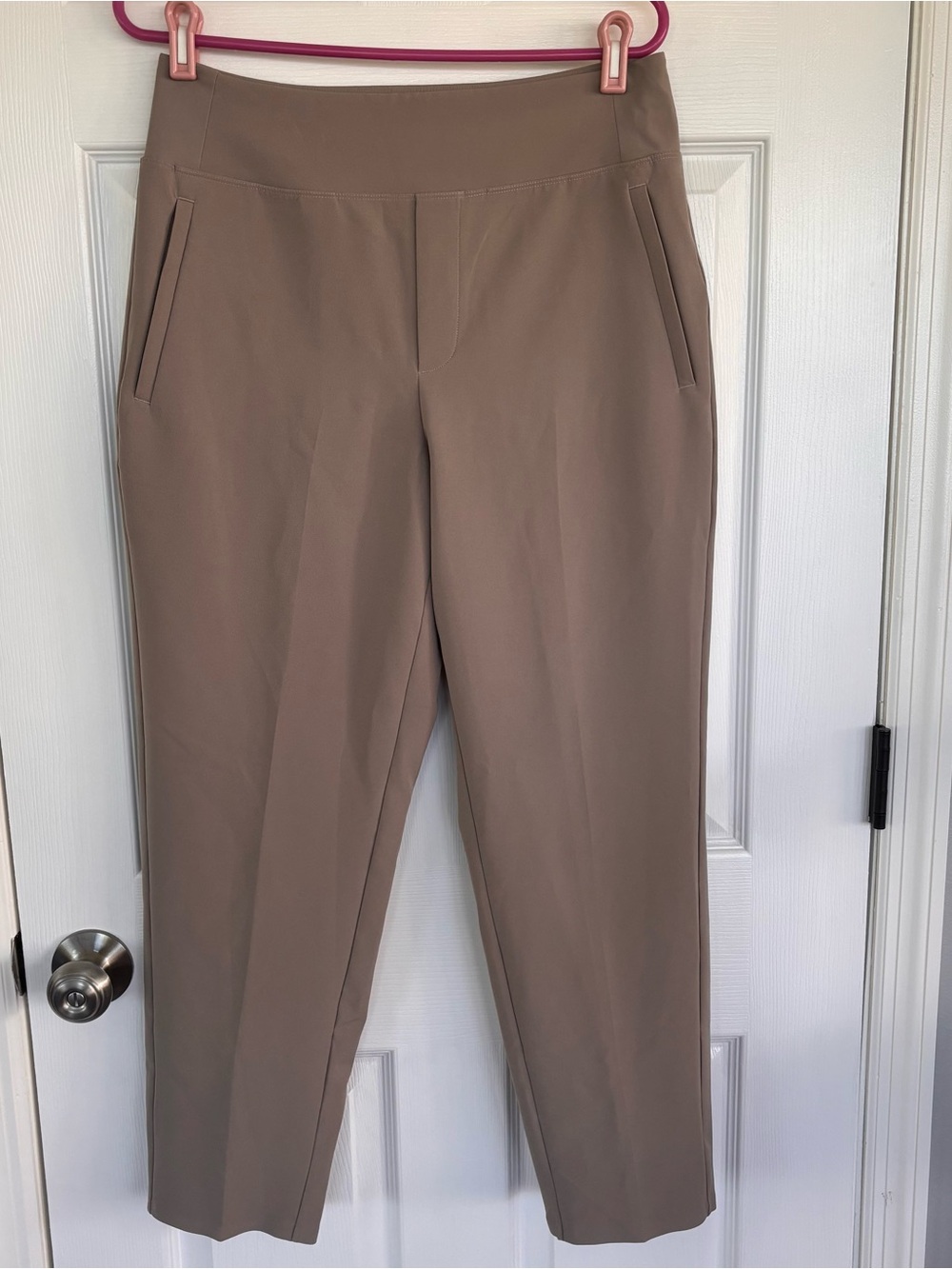 Athleta Taupe Pull-On Straight Leg Pants